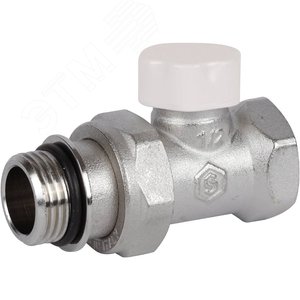 Клапан запорно-балансировочный прямой 1/2' (с дополнительным уплотнением)