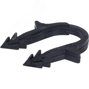 Скоба якорная с двойным креплением для труб 16-20мм цвет черный