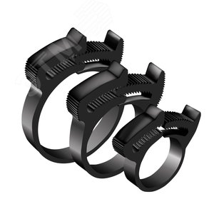 Хомут силовой пластиковый для соед. элем. кругл. формы (Клип-Трек, Clip-Track) 83-78 мм (ПА66) 250 шт