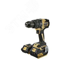 Дрель-шуруповерт аккумуляторный бесщеточная ударная 1BatterySystem в кейсе 18В 165Нм 2х2+4Ач