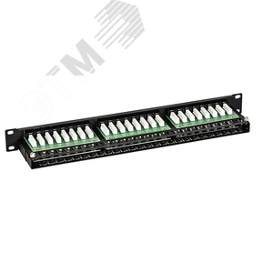 Патч-панель высокой плотности 19'. 48 портов RJ-45. UTP. Cat.5e. 1U