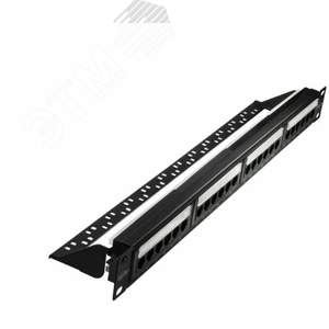 Патч-панель 19'. 24 порта RJ-45. UTP. Cat.5e. 1U