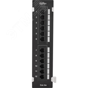 Патч-панель настенная 12 портов RJ-45. UTP. Cat.5e