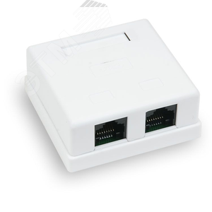 Компьютерная розетка 8P8C (RJ-45), UTP, Cat.5e, 2 порта