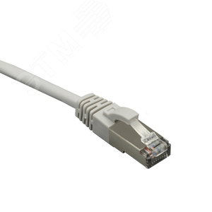 Патч-корд FTP 6 4x2 24AWG (7x0.2mm) Cu LSZH серый 0,5м