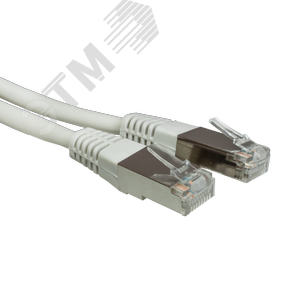 Патч-корд FTP 5e 4x2 26AWG (7x0.16mm) Cu LSZH серый 0,5м