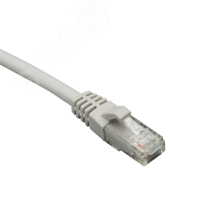Патч-корд UTP 6 4x2 24AWG (7x0.2mm) Cu LSZH серый 0,3м