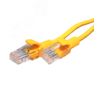 Патч-кордUTP 5e 4x2 26AWG (7x0.16mm) Cu LSZH желтый 0,5м