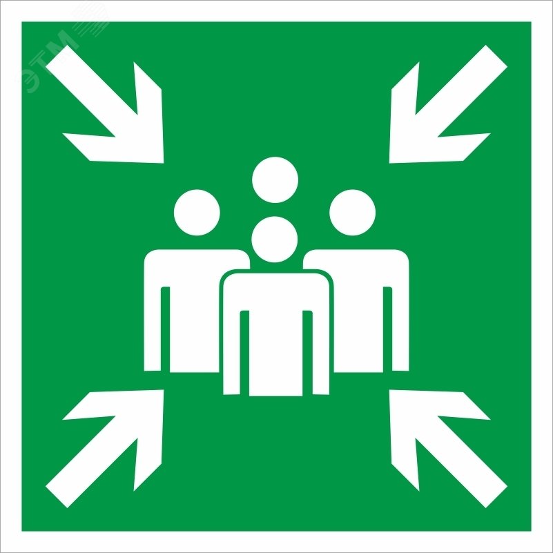 Пиктограмма ПЭУ 021 Место сбора, тип Е21 (210х105) LUNA/MARS