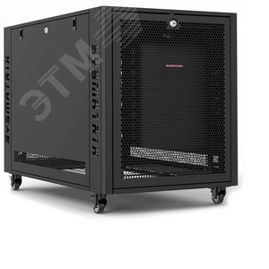 Шкаф серверный телекоммуникационный напольный 19' 12U передняя дверь перфорированная. задняя дверь перфорированная. ручка с замком 600x800x655mm(ШхГхВ