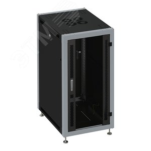Шкаф монтажный телекоммуникационный напольный 19' 15U передняя дверь стекло. задняя дверь металл. поворотная ручка с замком IP20. 600x600x800mm(ШхГхВ)