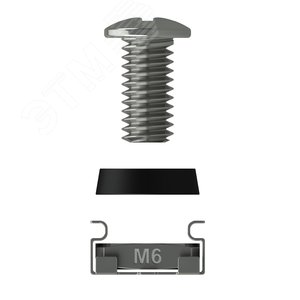 Набор крепежный. винт М6х16. гайка М6. пластиковая шайба М6 для 19'' оборудования (упак.50 шт)