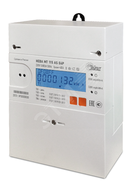 Счётчик электроэнергии однофазный НЕВА МТ 115 AR2S E4PC 5(80)A 63 регион