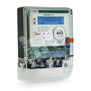 Счётчик электроэнергии однофазный НЕВА МТ 114 AS E4PC 5(60)A Ур регион