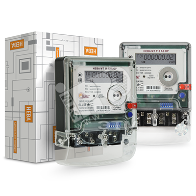 Счётчик электроэнергии однофазный НЕВА МТ 113 AS OP 5(100)A 78 регион 3T