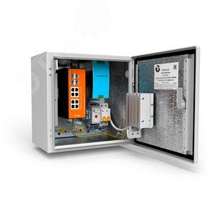 Узел коммутационный 8хPoE+, 2хSFP, 240 Вт, АС 220В, 50 Гц IP66, 300х300х210 мм