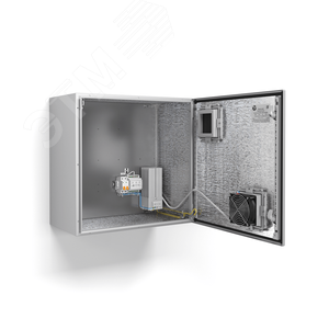 Термошкаф с обогревом и активной вентиляцией, IP55, -50град. до +50град.С, 600x600x350 мм