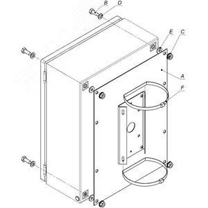 Кронштейн для крепления на опору коробок КМ и шкафов монтажных ШМ