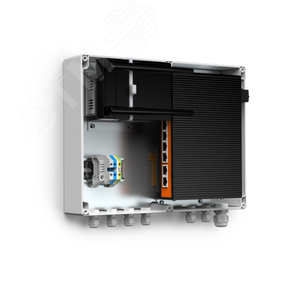 Узел коммутационный 4хPoE, 60 Вт, АС 220В, 50 Гц IP66, 300х230х110 мм