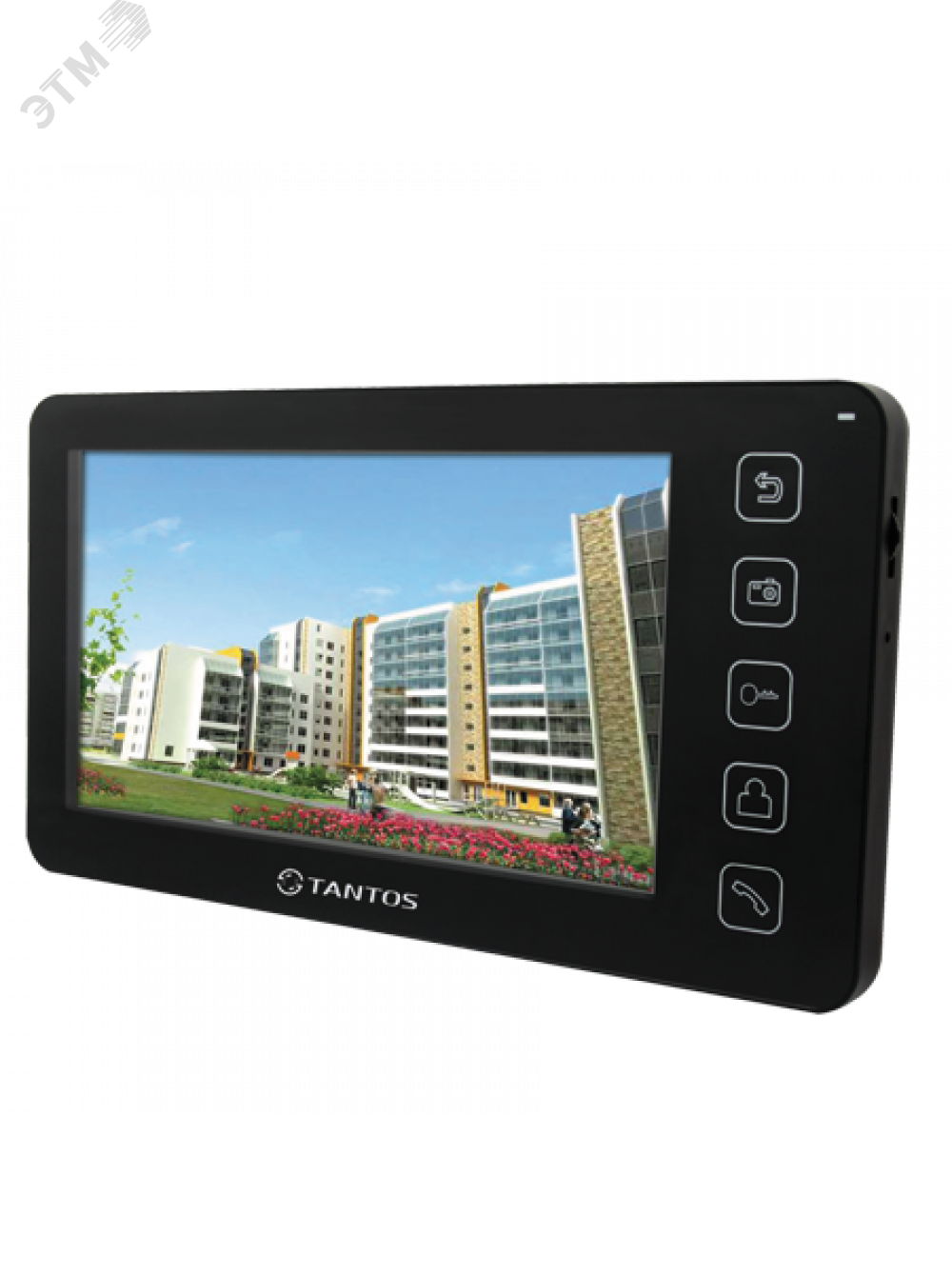 Монитор домофона цветной с диагональю 7'', сенсорные кнопки, джойстик hand free