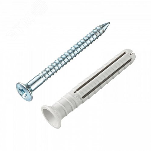 Дюбель-гвоздь YZ потайн. манжета нейлон 6x40 (150 шт) - пакет Tecfi