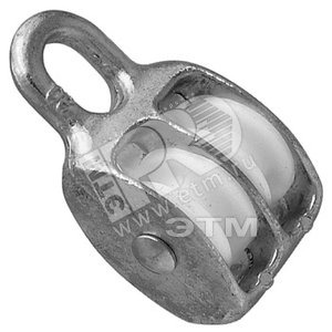 Блок для троса двойной 50мм нейлоновый шкив (1шт)