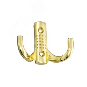 Крючок с перф. , 2-х рожковый, золото (1 шт)  - пакет Tech-Krep
