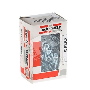 Шуруп универсальный 3,5х20 потайная головка, остроконечный, оцинкованный (200шт) - коробка