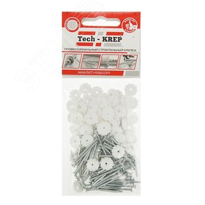 Гвоздь с декор. шляпкой (белая) (80 шт) - пакет Tech-Krep