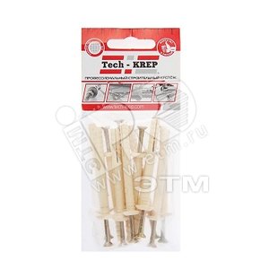 Дюбель-гвоздь 6х60 цилиндрический бортик, нейлон (12шт)