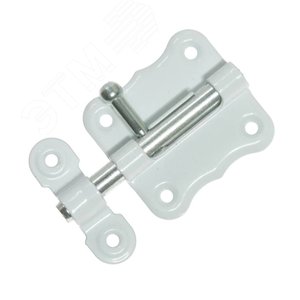 Задвижка накладная ЗТ-2 50х47 круглый ригель (D15мм, L70мм) бел. (1 шт) - пакет Tech-Krep