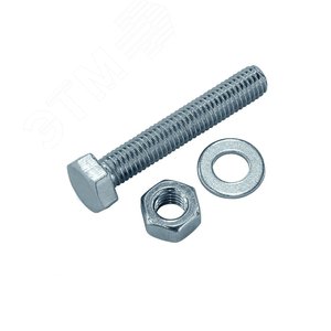 Болт DIN933 8.8 с шестигранной головкой оцинк. М8х70 + гайка + шайба (2 шт)