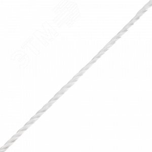 Шнур витой трехпрядный ПП 3 мм. белый. 10 м