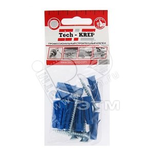 Шуруп универсальный 5.0х40 потайная головка оцинкованный + дюбель 8х30 (10шт)