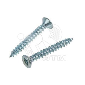 Шуруп универсальный 4х20 потайная головка, остроконечный, оцинкованный (23шт) - пакет