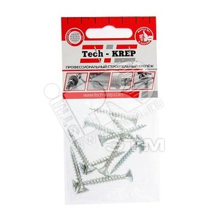 Шуруп универсальный 4,5х45 потайная головка, остроконечный, оцинкованный (10шт) - пакет