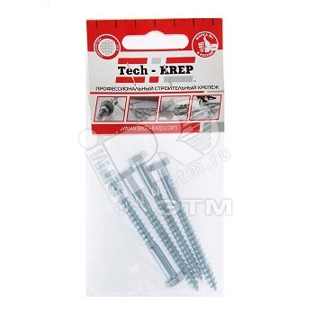 Шуруп DIN571 6х100 сантехнический, шестигранная головка (2шт) - пакет