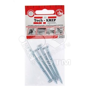 Шуруп DIN571 6х100 сантехнический, шестигранная головка (2шт) - пакет