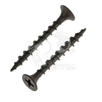 Саморез гипсокартон/дерево 4,8х127 черный (2шт) - пакет