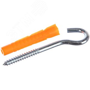 Шуруп-полукольцо 5х40 с полипропропиленовым универсальным дюбелем 8.0х51 (2шт)