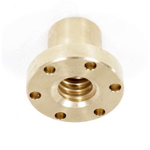 Гайка трапецеидальная c фланцем (бронза) d=16 мм, шаг резьбы 4 мм (лев. резьба), BFM 16-4-G TECHNIX