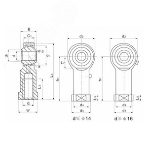 Шарнирный наконечник PHS10L TECHNIX
