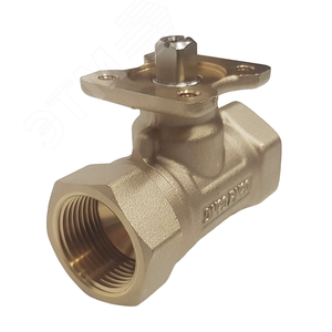 Кран шаровый двухходовой латунный под привод DN20, G3/4, КVS 4,0