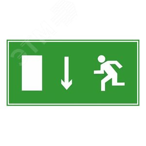 Эвакуационный знак ЭП09 Выход (левосторонний)     140x280 мм