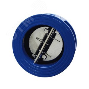 Клапан обратный чугунный двухстворчатый Ду 100 Ру 25 межфланцевый, створки ковкий чугун