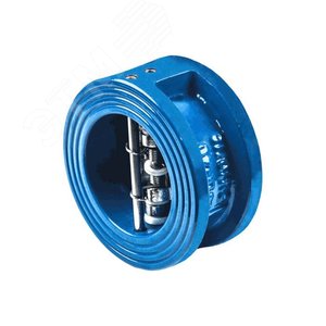 Клапан обратный чугунный двухстворчатый Ду 80 Ру16 межфланцевый, створки ковкий чугун