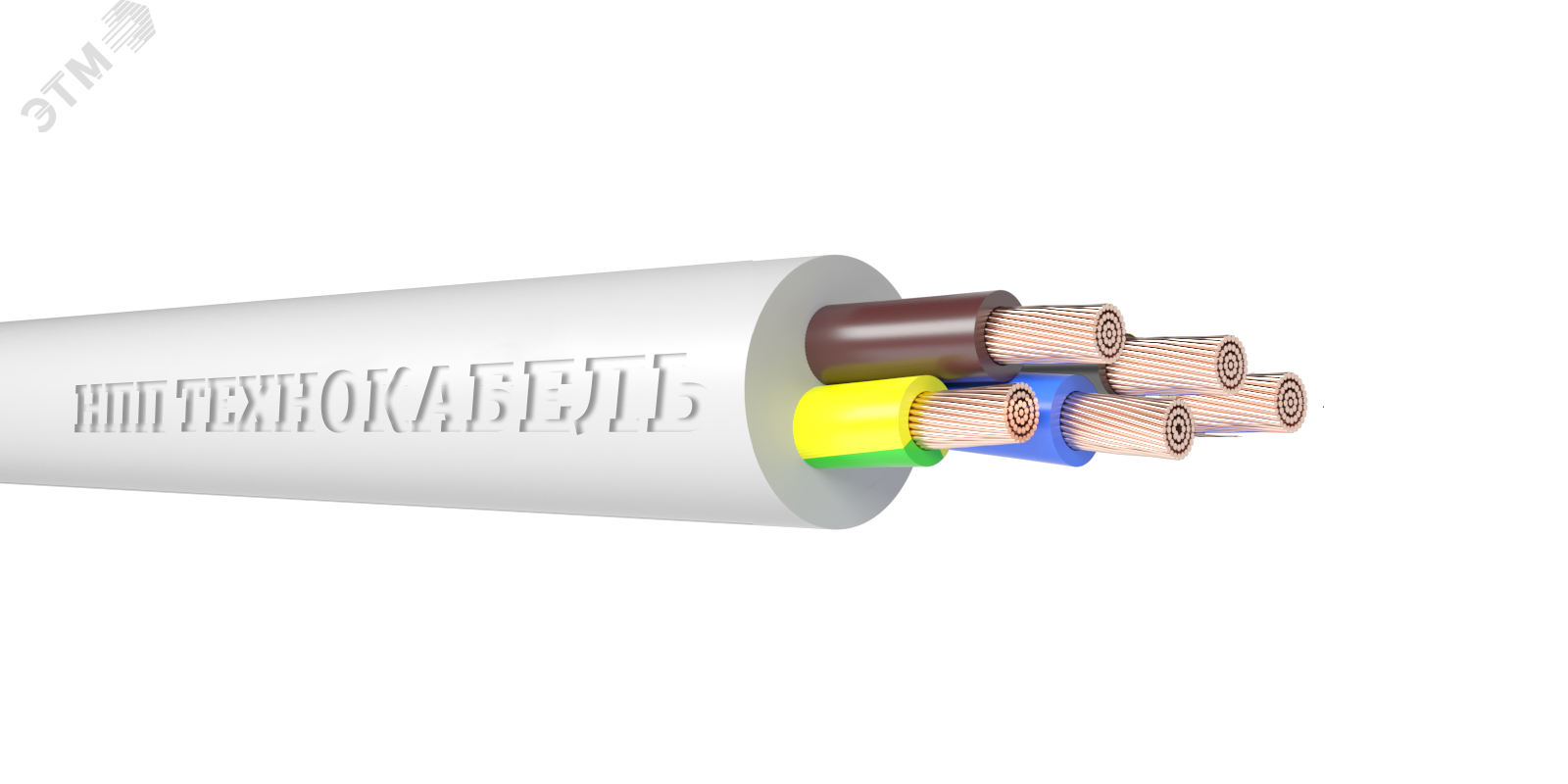 Провод ПВСнг(А)-LS 5х1,5(4х1,5+1х1,5) ТРТС