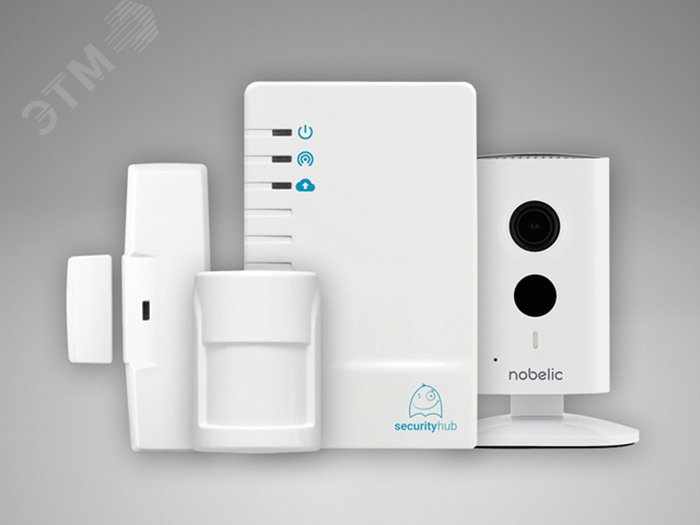 Комплект беспроводной GSM сигнализации с видеонаблюдением для квартиры, загородного дома и офиса с видеоподтверждением, состав комплекта: контроллер, датчик движения, датчик открытия двери, wi-fi-камера.