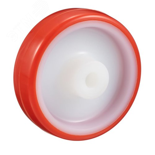 Колесо под ось, диаметр 80мм, грузоподъемность 120кг, термопластичный полиуретан, полиамид