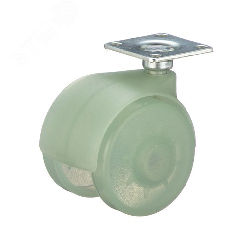 Колесо поворотное, диаметр 50мм, грузоподъемность 20кг, полипропилен, спаренное